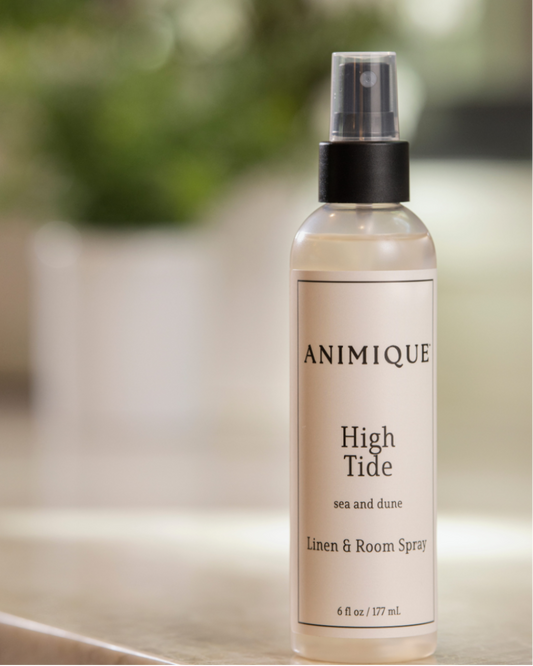 High Tide room and linen spray by Animique — pet-safe home fragrance