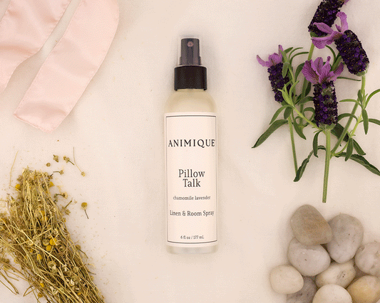Pillow Talk room and linen spray by Animique — pet-safe home fragrance