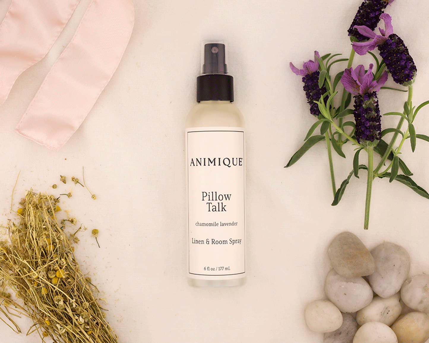 Pillow Talk room and linen spray by Animique — pet-safe home fragrance