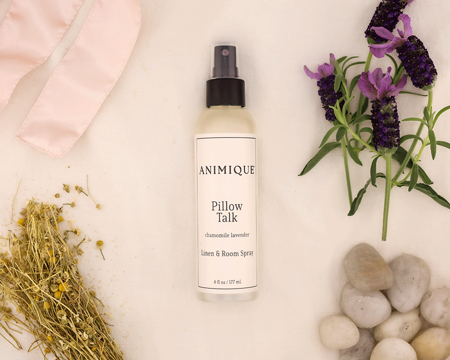 Pillow Talk room and linen spray by Animique — pet-safe home fragrance